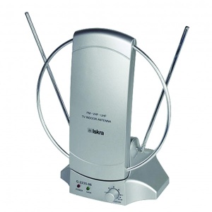 Iskra Antena sobna sa pojačalom, UHF/VHF, srebrna - G2235-06