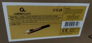 KABL-COAX-RG59+2X0.75 CCA/PVC/100M Koaksialni kabl sa napojnim kablom 2x0,75mm black 100m - Img 3
