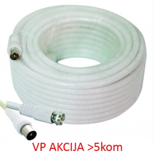 KABL-COAX-RG6/15 white (X553)** koaksialni kabl RG6 konektor F-male/IEC, conduct.18%, 6.5mm 15m(200) - Img 3