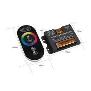 Kontroler za RGBW LED trake, touch daljinski 12V/480W - Img 2