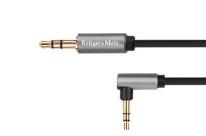 KRUGER&MATZ Audio kabl 3.5mm, pravi na ugaoni konektor, stereo, dužina 1 m, model KM1232