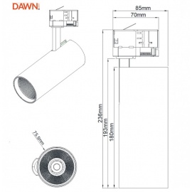 LED REF SINSKI JM-4069 20W 4000K 36° CRNI TROFAZNI - Img 3