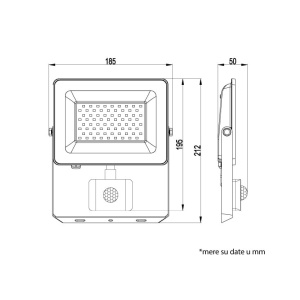 LED reflektor sa PIR senzorom 30W 6500K 4300lm - Img 2