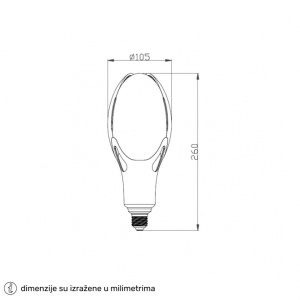 LED SIJALICA ED105 E27 60W 6500K - Img 2