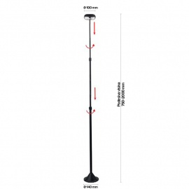 LED SVETILJKA HILITE 5743 STUBNA 6W 3000K IP54 SIVA ANTRACIT - Img 3