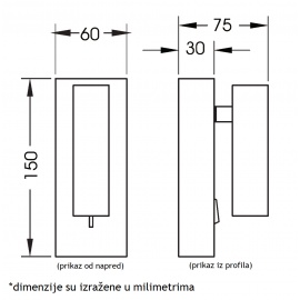 LED SVETILJKA JM-063 ZIDNA 3W 3000K BRONZA/CRNA - Img 3