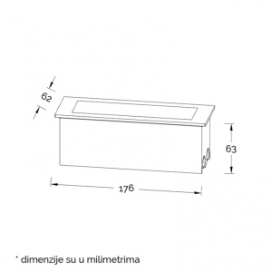 LED SVETILJKA JM-073 ZIDNA 6.5W 3000K IP65 ANTRACIT