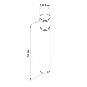 LED SVETILJKA JM-4605 STUBNA 12W 3000K IP65 CRNA