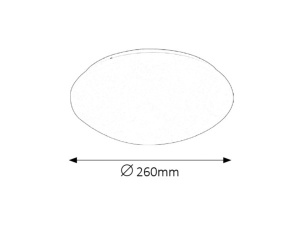 Lucas plafonjera LED 12W, 4000K, 26 cm bela IP20 (3434) - Img 2