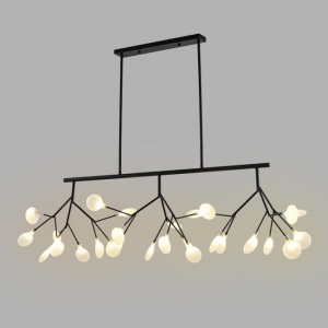 LUNA 121 LUSTER 27*G4(220V) CRNA/TRANSPARENTNO STAKLO - Img 2