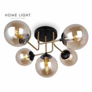 LUNA 207 LUSTER 5*E14 CRNA/MESING - Img 2