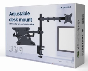 MA-DA-03 Gembird Podesivi stoni drzac za monitor tilt, 17-32 max.9kg + nosac za laptop - Img 3