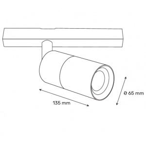 MAGNETIC REFLEKTOR LED11-15W 3000K 24° 48V DC CRNI - Img 3
