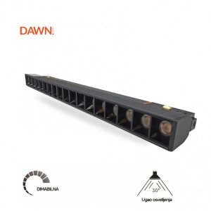 MAGNETIC SVETILJKA LED02-12W 3000K 30° 48V DC CRNA NEW - Img 3