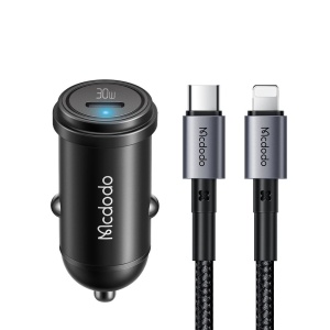 MCDODO CC-7492 SET AUTO Punjač 30W USB-C + KABL 36W TIP-C NA LIGHTNING DUŽINA 1,2m - Img 1