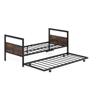 Metalni krevet samac sa pomoćnim krevetom 200x90cm - Img 2
