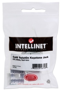 Modul RJ45 Intellinet 167062 Cat6/tool-less/568B 2-1/beli - Img 2