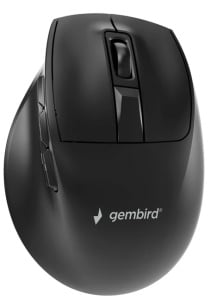 MUSW3-9B-01 Gembird Bežièni ergonomski miš sa 9 tastera i tri režima rada,crna,800-2400DPI,105mm