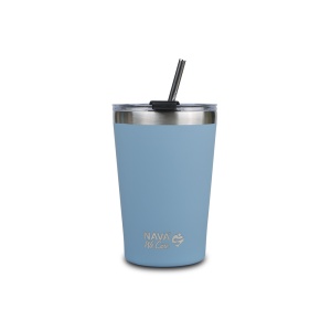 NAVA NV10-262-111 TERMO PUTNA ŠOLJA SA SLAMKOM 450ML PLAVA - Img 1
