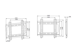 Nosač za TV FIX 17-42/FIKSNI/VESA 200x200/30kg/2cm od zida - Img 2