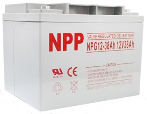 NPP NPG12V-38Ah, GEL BATTERY, C20=38AH, T14,197*165*174*174, 11KG, Light grey - Img 2