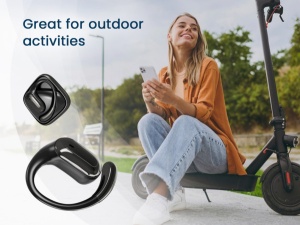 OWS-01-BK Gembird bluetooth V5 open-ear slusalice, TWS, black - Img 3