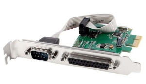 PEX-COMLPT-01 Gembird COM serial port+LPT port PCI-Express add-on card, +extra low-profile bracket - Img 1