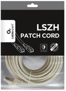PP6A-LSZHCU-10M Gembird Mrezni kabl, SFTP CAT.6A BAKARNI LSZH Patch cord 10m Grey - Img 1