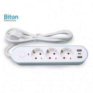 PRENOSNA PRIKLJUCNICA GS03KU 3/5met, 2 USB, TIP C - Img 2