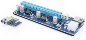 RC-PCIEX-03 Gembird * PCI-Express riser add-on card, PCI-ex 6-pin power connector - Img 1