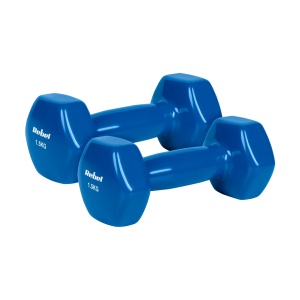 REBEL ACTIVE Bučice tegovi za ruke HEX liveni vinilni par 2x1.5kg RBA-2340-1.5