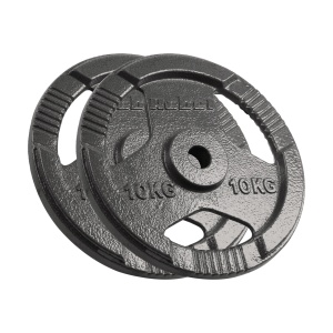 REBEL ACTIVE Liveni gvozdeni tegovi sa tri rukohvata set 2x10kg / 31mm RBA-2135