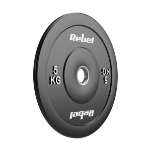 REBEL ACTIVE Olimpijski tegovi BUMPER gumirani 2x5kg za šipku 51mm RBA-2144-05 - Img 4