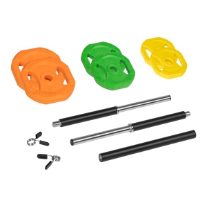 REBEL ACTIVE Šipka sa tegovima set 20kg sklopiva 140cm liveni tegovi RBA-2337 - Img 3
