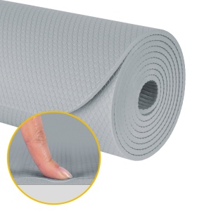 REBEL ACTIVE Strunjača prostirka za jogu, pilates i fitnes 183x61 cm debljina 4mm TPE siva RBA-3157-GY - Img 4