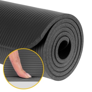 REBEL ACTIVE Strunjača (prostirka) za jogu, pilates i fitnes, 183x61 cm, debljina 1 cm, materijal NBR, crna boja, model RBA-3150-BK - Img 4