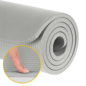 REBEL ACTIVE Strunjača (prostirka) za jogu, pilates i fitnes, 183x61 cm, debljina 1.5 cm, materijal NBR, siva boja, model RBA-3151-GY - Img 4