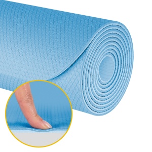 REBEL ACTIVE Strunjača (prostirka) za jogu, pilates i fitnes, 183x61 cm, debljina 4 mm, materijal TPE, plava boja RBA-3157-2BL - Img 4