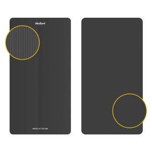 REBEL ACTIVE Strunjača prostirka za jogu, pilates i fitnes 190x100cm debljina 1,5cm NBR crna boja RBA-3155-BK - Img 7