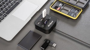 REBEL USB Hub 2.0 razdelnik sa 3 porta i čitačem memorijskih kartica KOM1020 - Img 5