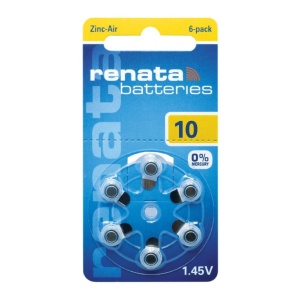 Renata baterija ZA10 1,45V Zink-Air baterija za SLUSNI APARAT,PAK6 (cena po kom.)