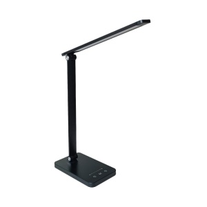 Sklopiva stona LED lampa sa satom i USB punjenjem 6.5W OSRAM crna