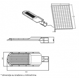 SOLARNA LED ULICNA SVETILJKA GN-SSL316-240W 4000K 3000lm IP66 - Img 3
