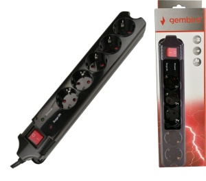 SPG5-C-15 (3G1.5) Gembird produzni kabl sa zastitom 5 uticnica 4.5m black - Img 3