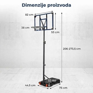 Sportivo Koš podesive visine 206–273 cm - Img 3