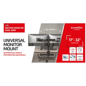 Superior Stoni nosač 17"- 32", dual - Nosač za dva LCD monitora - Img 2