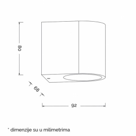 SVETILJKA W10401 ZIDNA 1*GU10 IP65 CRNA (JM-076) - Img 3