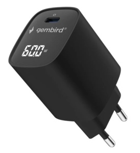 TA-UC-1C-PD60LCD-01-BK Gembird USB punjac 60W USB Type-C fast charger, LCD, black - Img 2