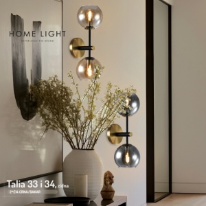 TALIA 33 ZIDNA LAMPA 2*E14 CRNA/BAKAR - Img 2