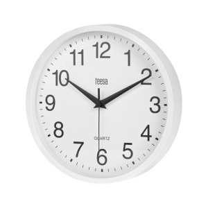 TEESA Zidni analogni sat prečnik 25cm beli TSA0037